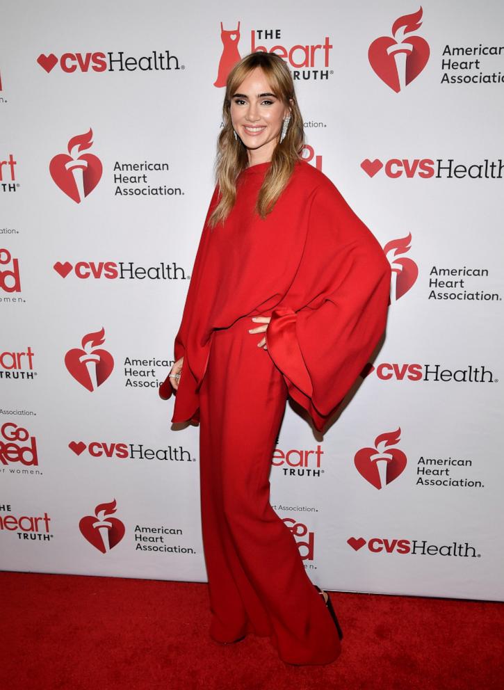 PHOTO: Suki Waterhouse attends the American Heart Association's Go Red for Women Red Dress Collection benefit concert at Jazz at Lincoln Center, Jan. 30, 2025, in New York.