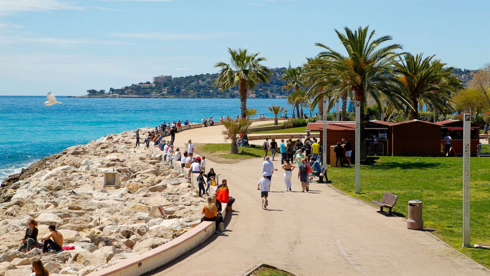 PHOTO: Summer pre-season preparations are under way at the Beach and Restaurants in Menton, France, May 21, 2021.