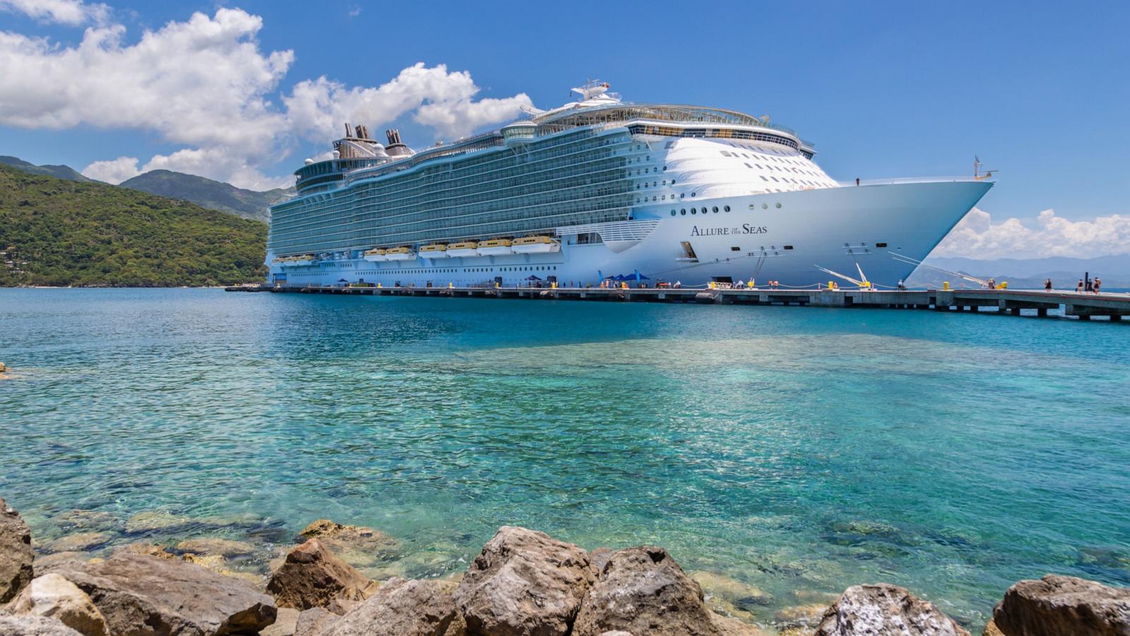 PHOTO: In this undated photo, a Royal Caribbean Allure of the Seas cruise ship is seen at the pier on Royal Caribbean's private coastal peninsula of Labadee, Haiti.