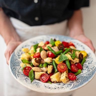 PHOTO: A bowl of panzanella salad from the cookbook, "Lido."