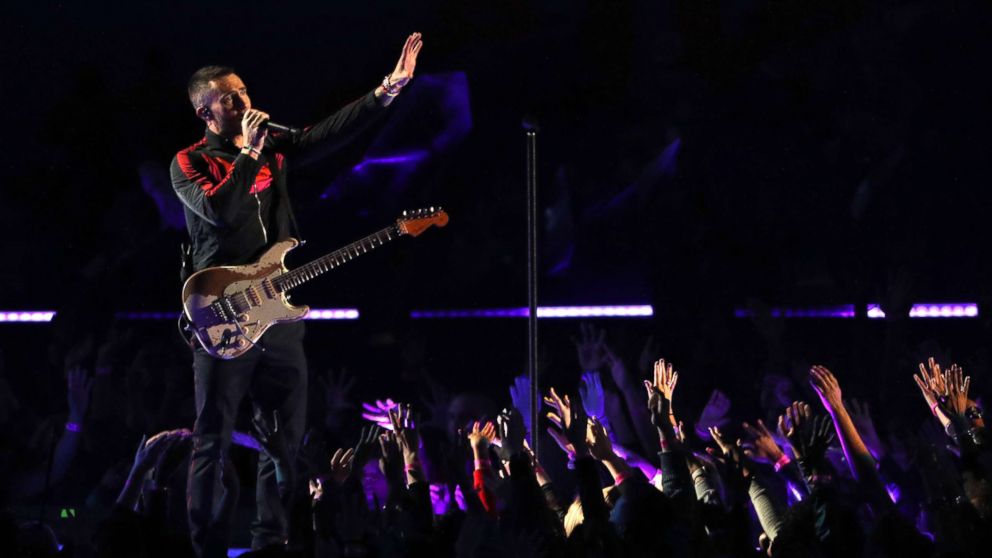 PHOTO: Adam Levine of Maroon 5 performs during the Pepsi Super Bowl LIII Halftime Show at Mercedes-Benz Stadium, Feb. 3, 2019, in Atlanta.