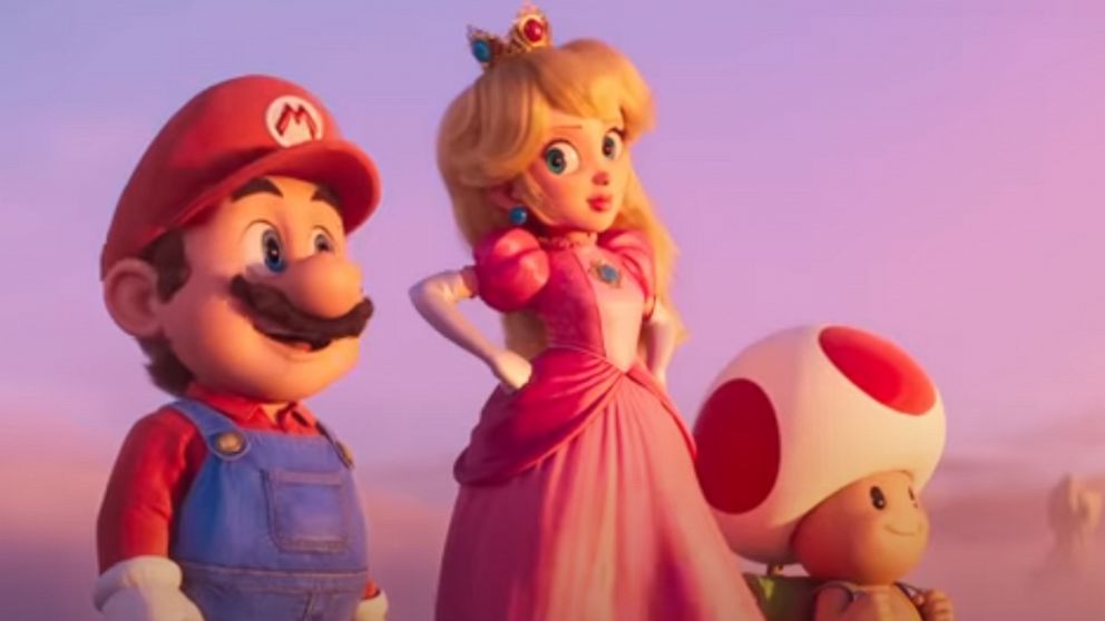 PHOTO: Mario, Princess Peach, and Toad are shown in a scene from "The Super Mario Bros. Movie."