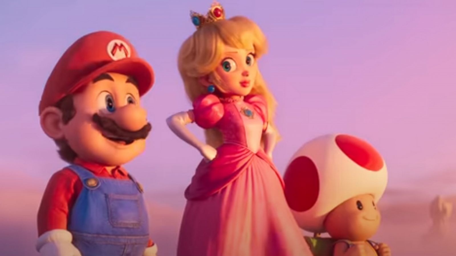 PHOTO: Mario, Princess Peach, and Toad are shown in a scene from "The Super Mario Bros. Movie."