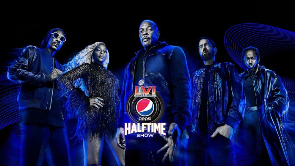 PHOTO: Snoop Dogg, Mary J. Blige, Dr. Dre, Eminem and Kendrick Lamar are shown in this promotional image for the Pepsi Super Bowl Halftime Show.