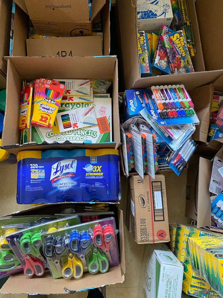 PHOTO: School supply donations have come from nearly 500 individuals, local groups, and businesses said Katie Couch.