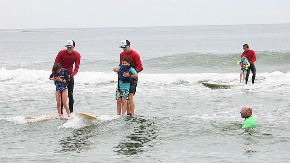 PHOTO: Surfers Healing hosted the Autism Beach Bash in Belmar, NJ where over 300 people with autism had the opportunity to surf with pro surfers.