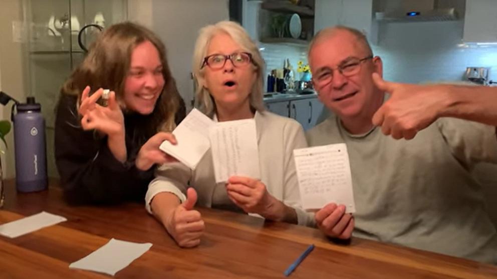 PHOTO: Emily Shone surprised her parents with an unexpected pregnancy announcement. Her husband, John Shone, captured their reactions in a video.