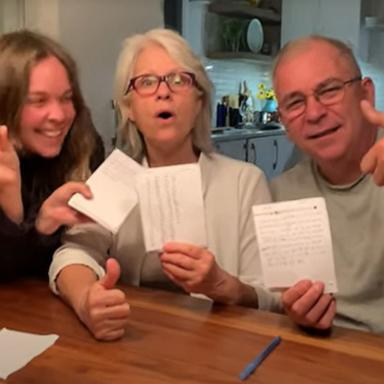 PHOTO: Emily Shone surprised her parents with an unexpected pregnancy announcement. Her husband, John Shone, captured their reactions in a video.