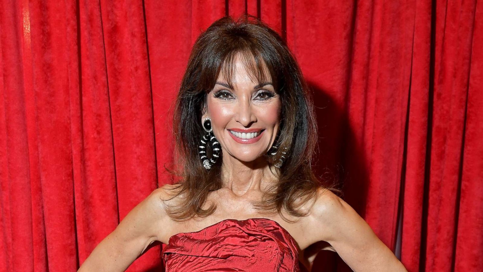 PHOTO: Susan Lucci poses backstage during The American Heart Association's Go Red for Women Red Dress Collection 2019 at Hammerstein Ballroom in New York, Feb. 7, 2019.