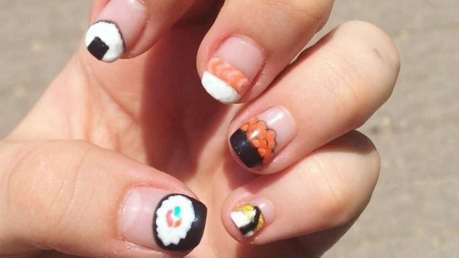 PHOTO: Nail artist have begun to paint the popular fish dish, sushi, on their nails.