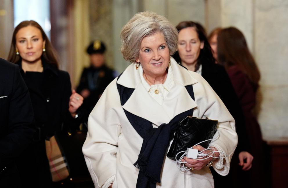 PHOTO: Susie Wiles arrives prior to the inauguration of President-elect Donald Trump at the United States Capitol Jan. 20, 2025 in Washington, DC.