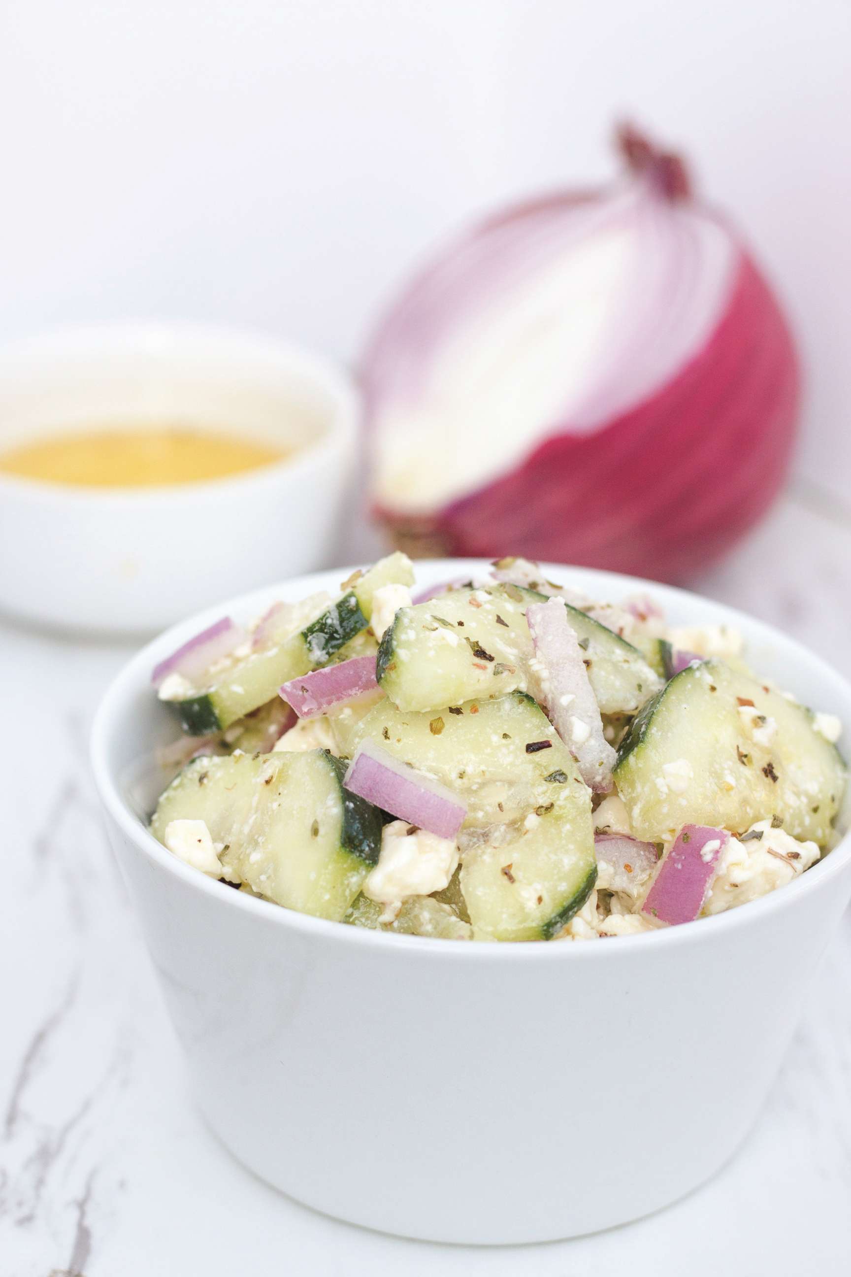 PHOTO: "Simply Keto" author Suzanne Ryan's recipe for cucumber salad with feta.