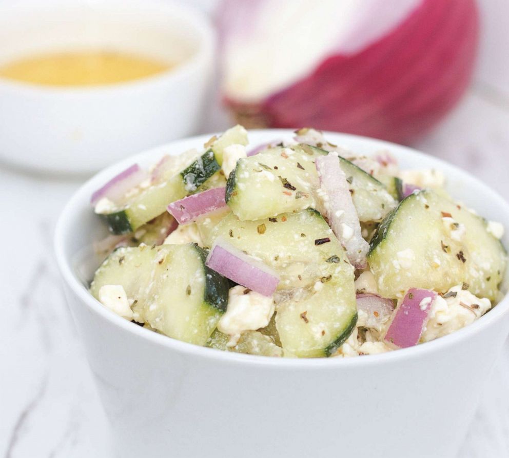 PHOTO: "Simply Keto" author Suzanne Ryan's recipe for cucumber salad with feta.