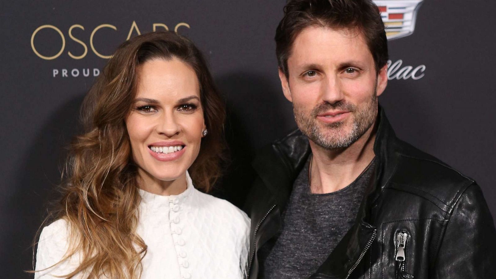 PHOTO: Hilary Swank and Philip Schneider attend the Cadillac celebrates the 91st Annual Academy Awards held at Chateau Marmont on Feb. 21, 2019, in Los Angeles.