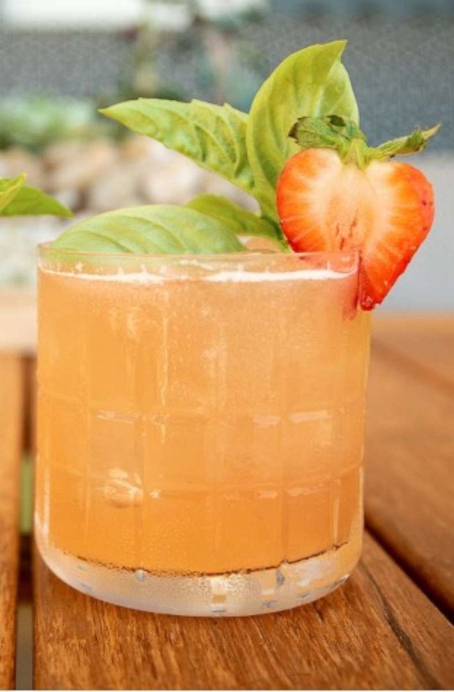 PHOTO: A strawberry and bourbon cocktail made at the JW Marriott, Anaheim Resort.