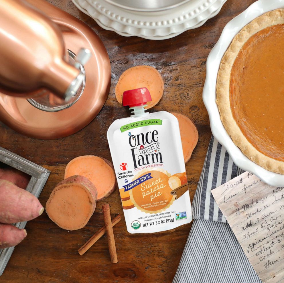 PHOTO: The new sweet potato pie flavor for Once Upon a Farm that donates a portion of proceeds to Save the Children.