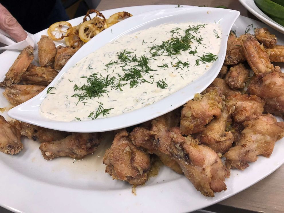 PHOTO: Alex Guarnaschelli's sweet and sour wings with ranch dipping sauce.