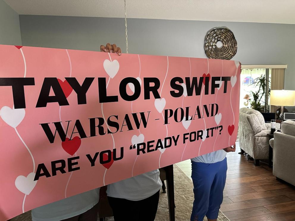 PHOTO: Banner the group plans to bring to the Taylor Swift concert in Warsaw, Poland.