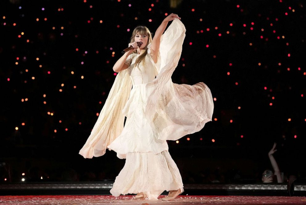 PHOTO: Taylor Swift performs onstage for the opening night of "The Eras Tour" at State Farm Stadium, March 17, 2023, in Glendale, Ariz.