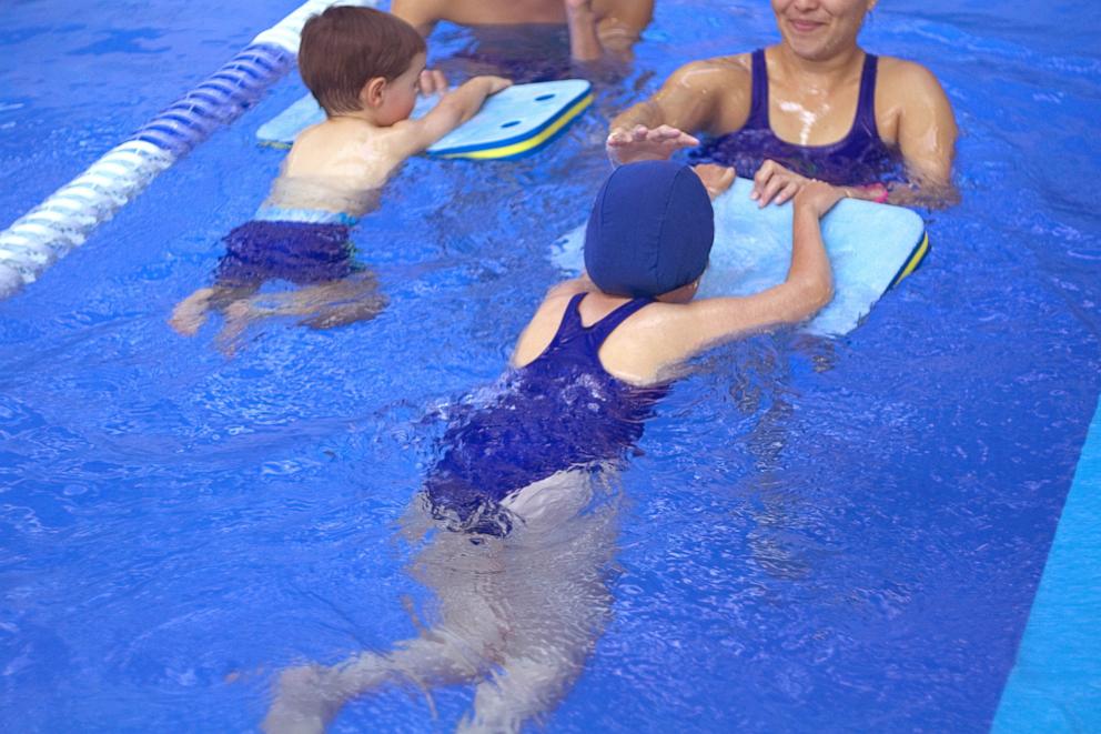 PHOTO: Children learn to swim in undated stock photo.