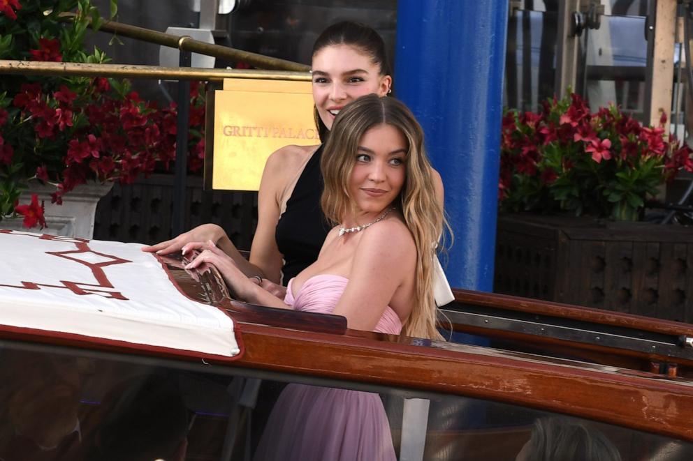 PHOTO: Sydney Sweeney sighting ahead of the Jeff Bezos and Lauren Sanchez wedding on the island of San Giorgio Maggiore, on June 27, 2025, in Venice, Italy.