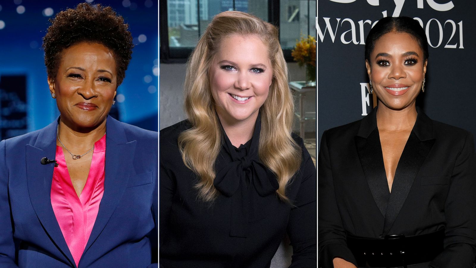 PHOTO: Wanda Sykes, left, Amy Schumer and Regina Hall to host the Oscars.