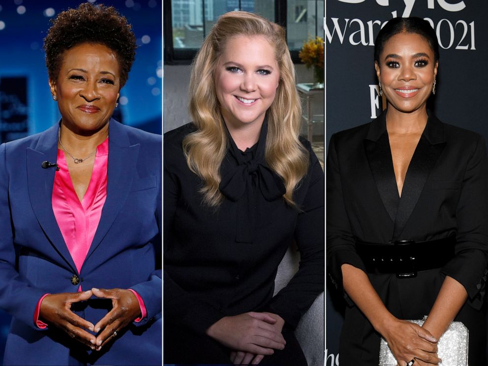 PHOTO: Wanda Sykes, left, Amy Schumer and Regina Hall to host the Oscars.