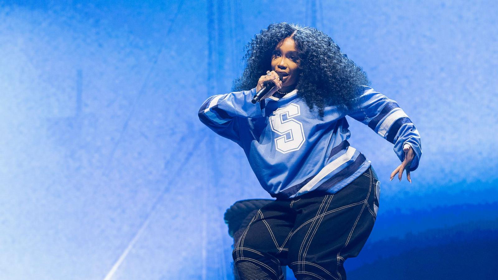 PHOTO: Singer SZA performs on stage during her 'The SOS North American Tour' at Rogers Arena on March 19, 2023, in Vancouver, British Columbia, Canada.