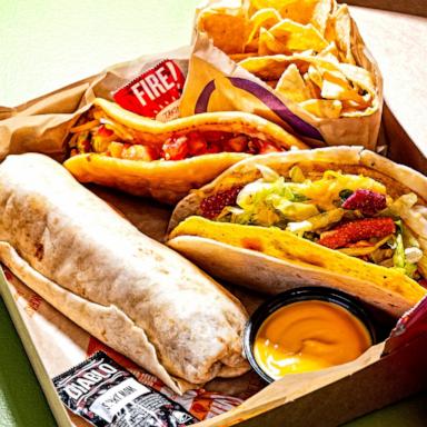 PHOTO: A tray of food from Taco Bell is shown, Aug. 26, 2024, in Washington. 