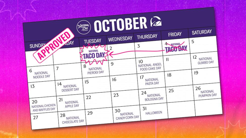 PHOTO: Taco Bell made a change to move National Taco Day celebrations to fall on a Tuesday.