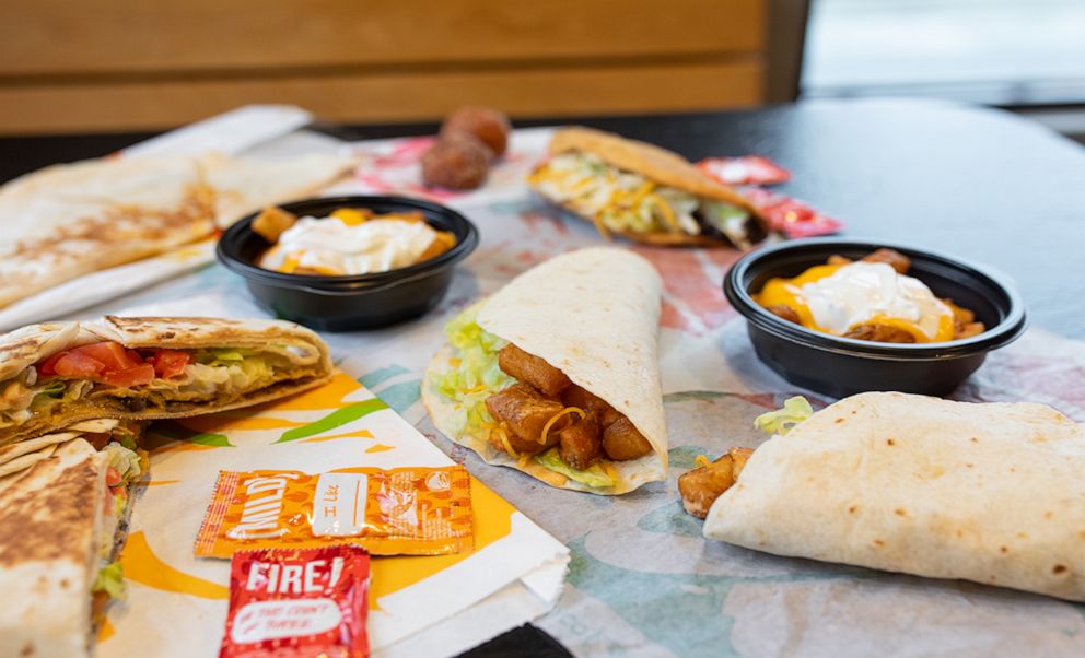 PHOTO: Vegetarian-friendly menu offerings at Taco Bell.