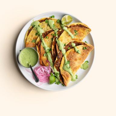 PHOTO: Crispy black bean tacos.