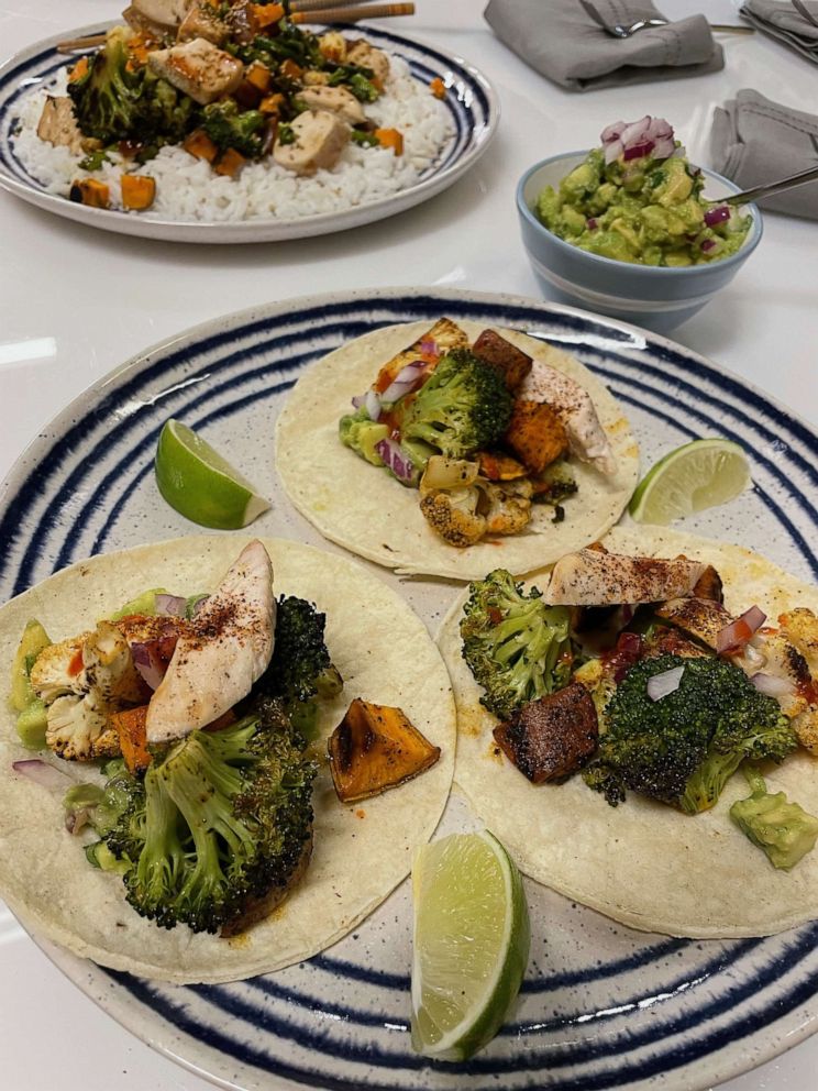 PHOTO: Michael Chernow's veggie and chicken tacos.