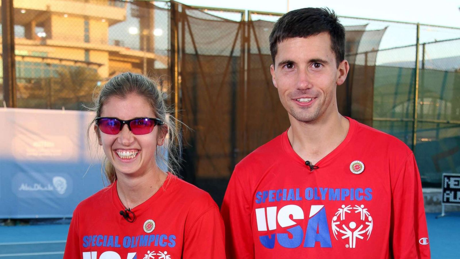 PHOTO: Brittany Taglireni and her fiance Ryan Smith open up about being tennis partners at the Special Olympics in an interview with ABC News' Robin Roberts.