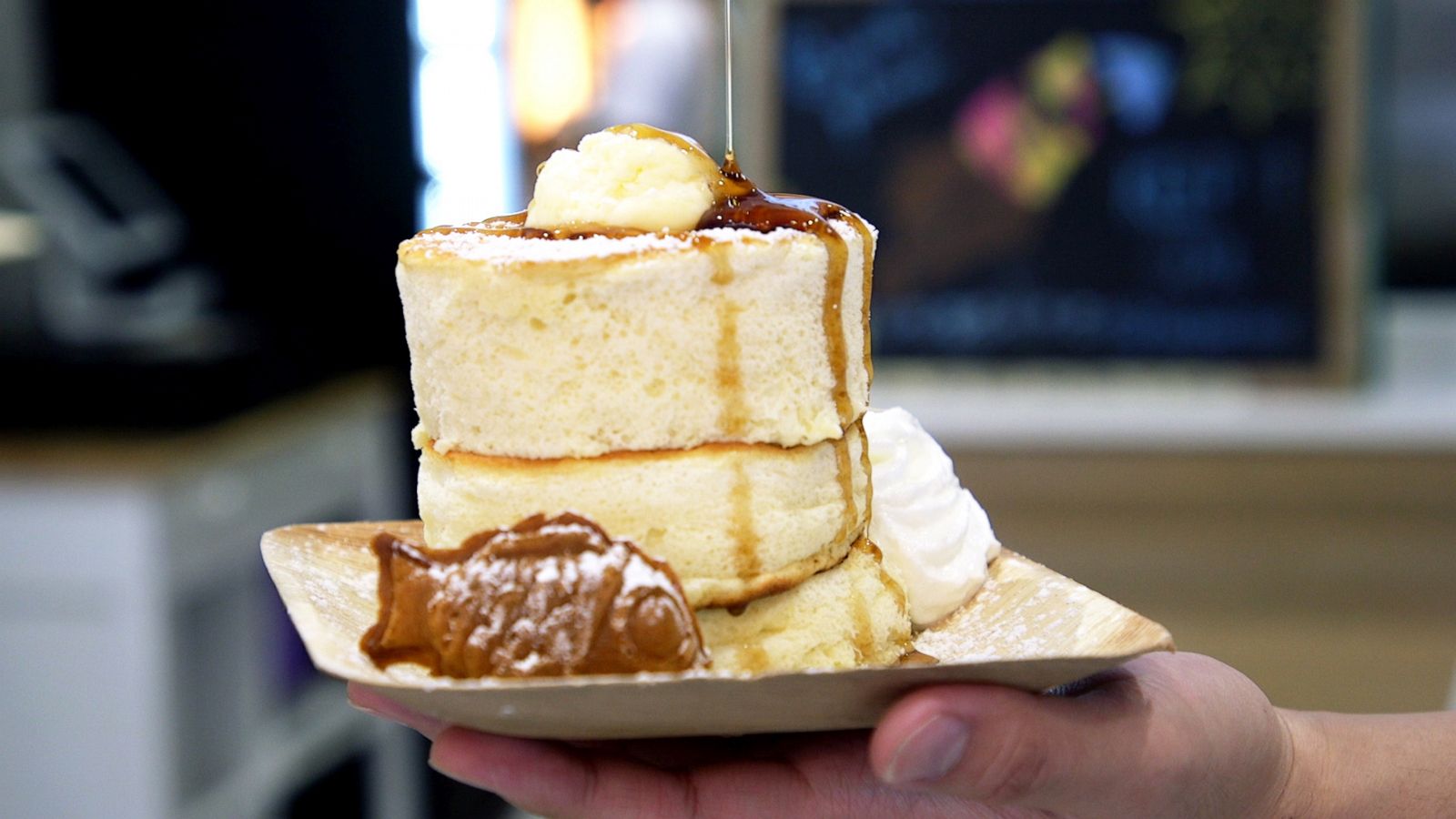 PHOTO: Taiyaki NYC makes some of the fluffiest Japanese souffle pancakes we've ever had.