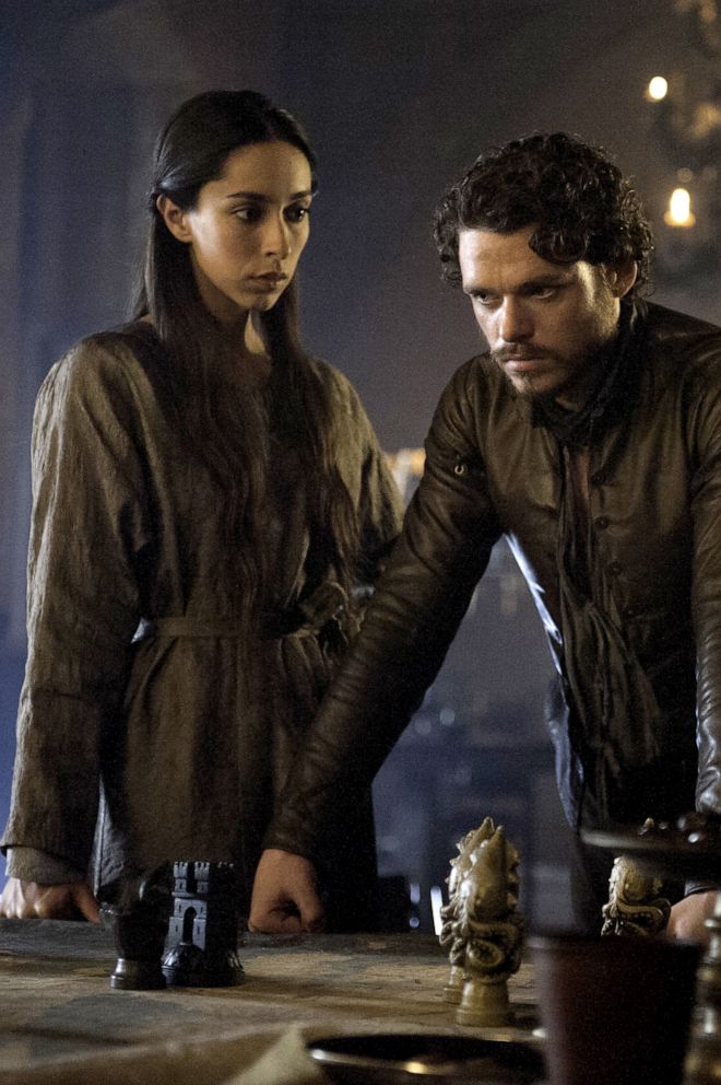 PHOTO: Oona Chaplin, as Talisa Stark, and Richard Madden, as Robb Stark, in a scene from "Game of Thrones."