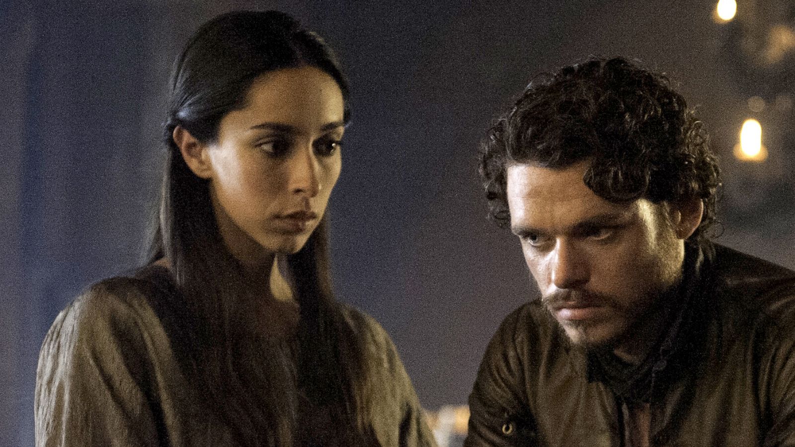 PHOTO: Oona Chaplin, as Talisa Stark, and Richard Madden, as Robb Stark, in a scene from "Game of Thrones."