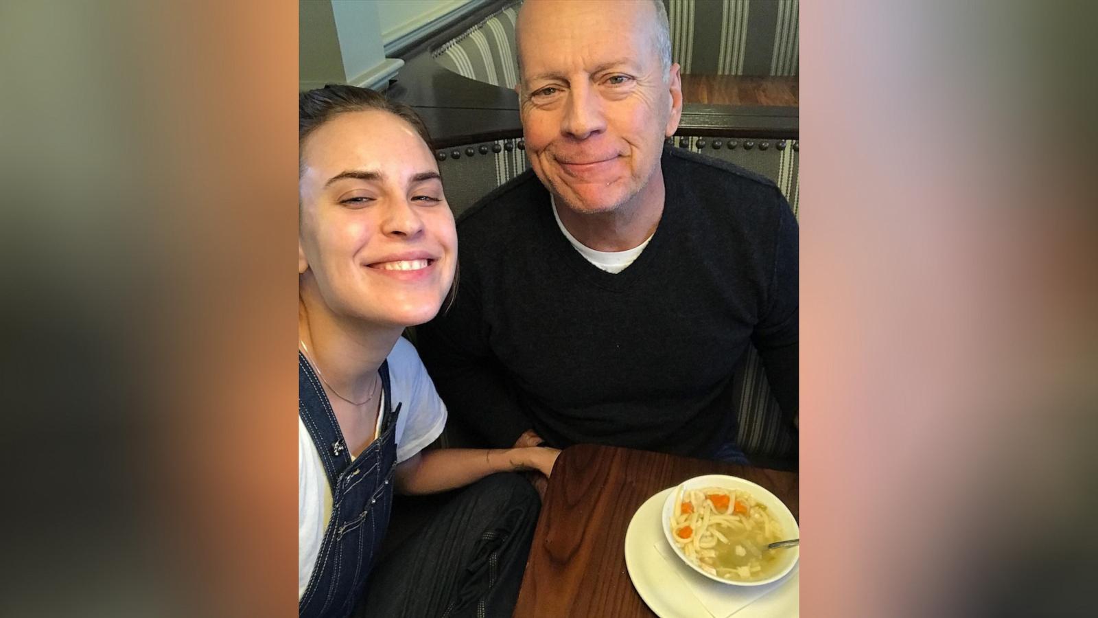 PHOTO: In a photo posted to her Instagram account, Tallulah Willis is seen at a table with her father Bruce Willis.