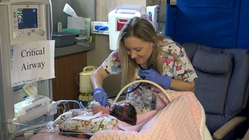 PHOTO: Tammy Lewis of Belton, Texas, is a NICU respiratory therapist at Baylor Scott & White Health in Temple, Texas, where she was treated as a micro preemie.