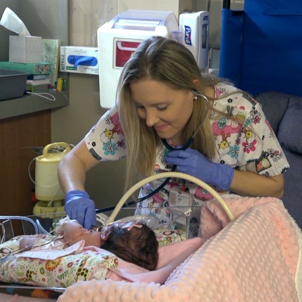 VIDEO: Woman born 1 pound works in NICU where she stayed as a micro preemie