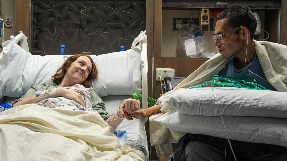 PHOTO: Shay Martin and her husband Tanner Martin hold hands. Tanner Martin, who had colon cancer, announced his own death in a video posted on social media on June 25, 2025.