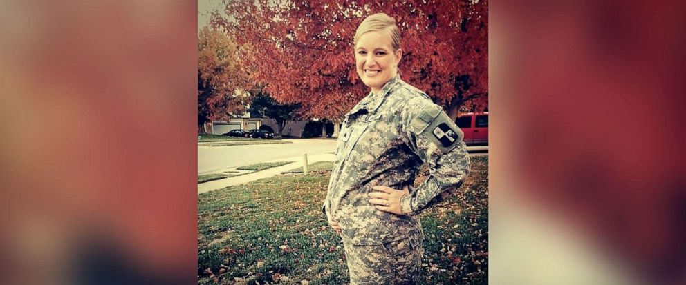 PHOTO: National Guard member Tara Fajardo Arteaga poses in her uniform while pregnant.