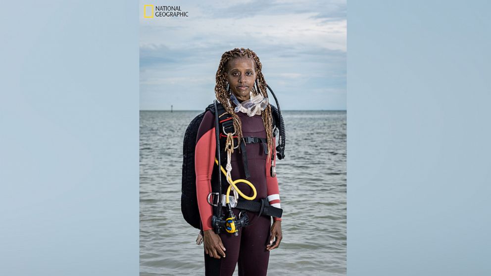 PHOTO: Storyteller and diver Tara Roberts is helping document some of the thousandslave ships that wrecked in the Atlantic Ocean.