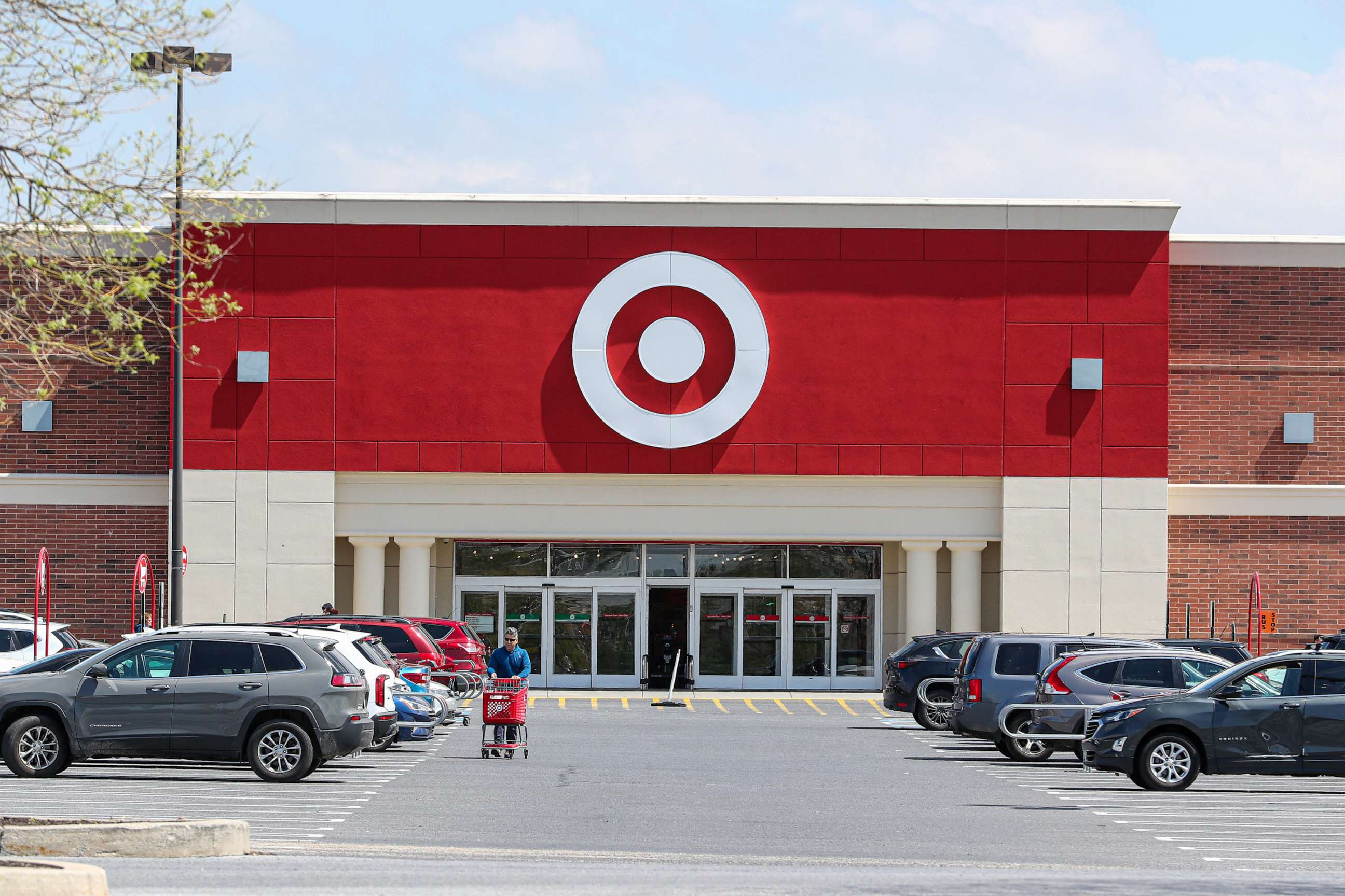 PHOTO: A customer is seen in the parking lot of the Target store at the Paxton Towne Centre, April 4, 2023, near Harrisburg, Pa.