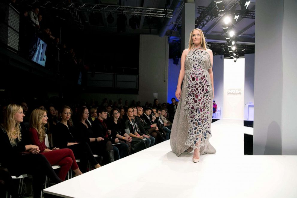 PHOTO: FILE - Tatjana Patitz wears a creation of Lavera as part of the Mercedes-Benz Fashion Week in Berlin, Jan. 21, 2015.