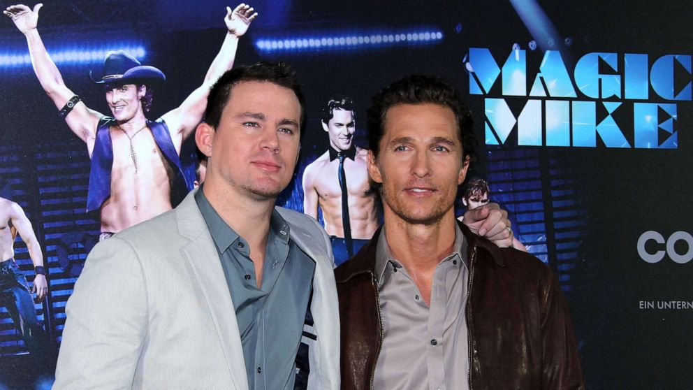 PHOTO: Channing Tatum, left, and Matthew McConaughey attend the "Magic Mike" photo call at Hotel De Rome on July 12, 2012, in Berlin.
