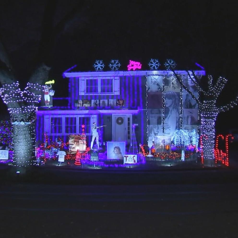 VIDEO: We're not ready for this family's epic Taylor Swift-inspired holiday light display 