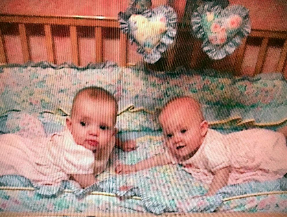 PHOTO: Taylor England was born first and her twin sister, Jade England, followed right after her.
