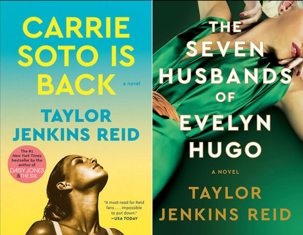 PHOTO: Book covers of Taylor Jenkins Reid's bestselling novels, "Carrie Soto is Back" and "The Seven Husbands of Evelyn Hugo."