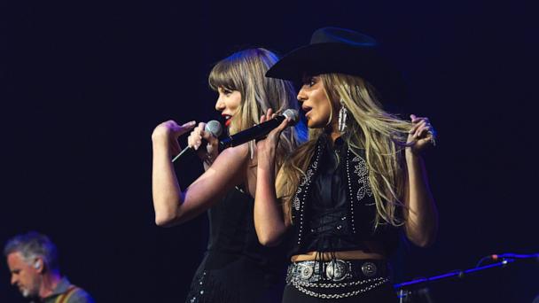 Taylor Swift joins Lainey Wilson onstage in surprise performance
